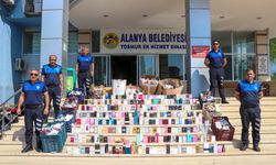 Alanya belediyesi binlerce şişe Sahte parfümü imha etti