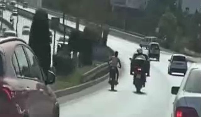 Alanya’da motosiklet sürücüsü canı pahasına polisten kaçtı!