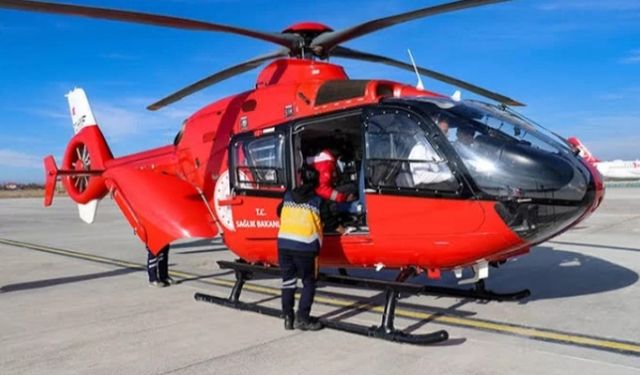 Alanya’da canına kıymak isteyen genç kıza ambulans helikopter