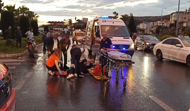 Alanya'da motosiklet ile otomobil çarpıştı! 2 kişi yaralandı