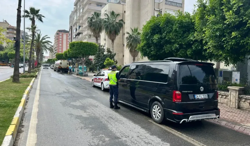 Alanya’da 9 araç trafikten men edildi