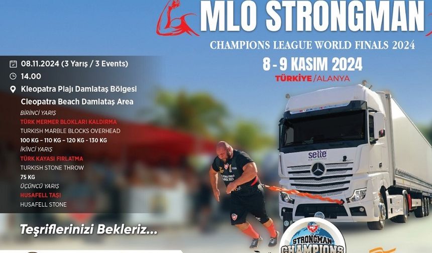 MLO Strongman Şampiyonlar Ligi 2024 Alanya Dünya Finallerinde Yarışacak Atletler Belli Oldu!